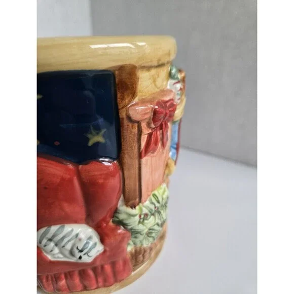 Susan Winget Mug Christmas Certified International 3D Ceramic Tree Fireplace Cup - Picture 6 of 16